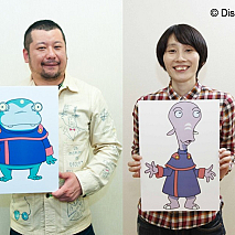 「スティッチ！」の完全新作スペシャル「スティッチと砂の惑星」に出演するケンドーコバヤシ(左) 箕輪はるか(右) (C) Disney