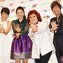 左から剛力彩芽・菊川怜・野沢雅子・古谷徹