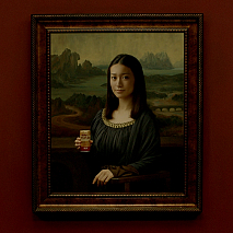 AKB48のメンバーが出演する「ワンダ 傑作」TVCM「名画」編より