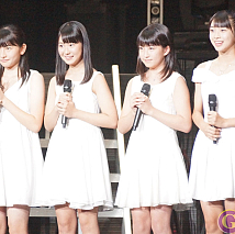 モーニング娘。12期メンバー 左から尾形春水・野中美希・羽賀朱音・牧野真莉愛