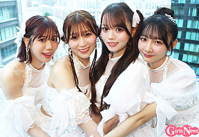 SUPER☆GiRLS(左から)竹内、坂林、田中、柏